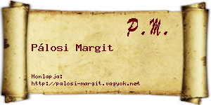 Pálosi Margit névjegykártya